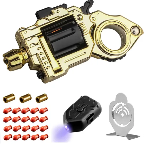 Miniatura 10 de Juguetes de Metal para Girar para Adultos Pistola: Fidget Spinner Juguetes de Girar Geniales para Hombres Anillo de Spinner para Alivio del Estrés