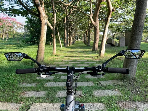 Miniatura 5 de Nueva lente de vidrio resistente a los arañazos, espejo de bicicleta para manillar, espejo retrovisor seguro giratorio, espejo de bicicleta