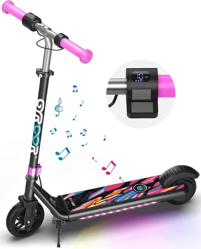 Miniatura 5 de Gyroor H30 Max Electric Scooter for Kids Ages 6-12, 150W Powerful Motor, Bluetooth Music, Dual Brake System, Adjustable Height and Speed, Best Gifts