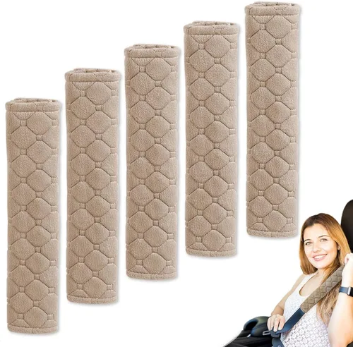 Miniatura 9 de Paquete de 5 Almohadillas Protectoras de Cinturón de Seguridad de Automóvil Suaves y Cómodas para Proteger el Cuello y los Hombros (Negro)
