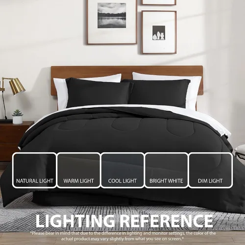 Miniatura 5 de Cathay Home Basic Bedding Home Essential - Juego de ropa de cama de microfibra ultrasuave y ligera, resistente a las arrugas, 6 piezas