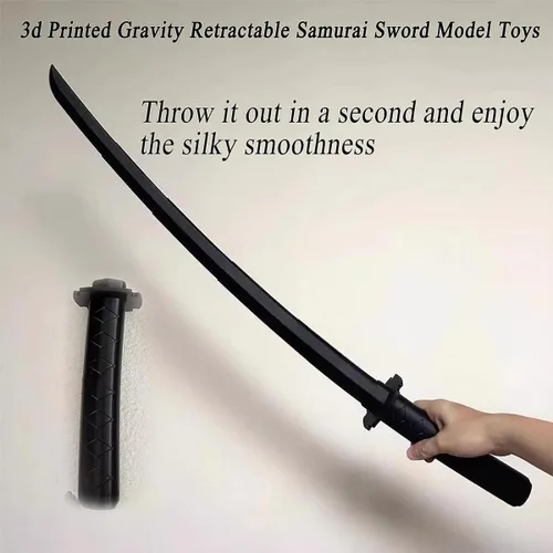 Miniatura 6 de Espada Samurai retráctil de gravedad de impresión 3D,Espada retráctil de impresión 3D,Espada samurai retráctil 3D,Cuchillo Fidget de impresión 3D