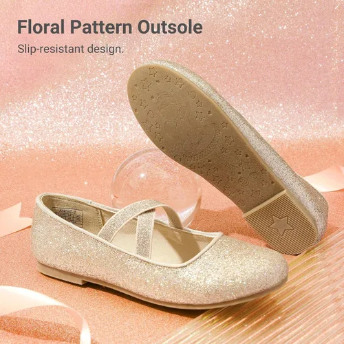 Miniatura 6 de DREAM PAIRS Zapatos de vestir tipo bailarina, de piso, para niñas Mary Jane
