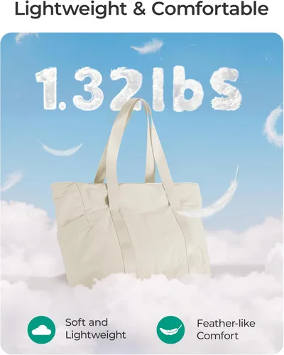 Miniatura 49 de BAGSMART Bolsa de mano para mujer con cremallera, bolsa de gimnasio con compartimentos, bolsa de trabajo para enfermera, baile, bolsa de yoga