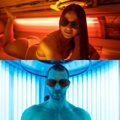 Miniatura 6 de Ultremar Gafas de Terapia de Luz Roja, Protección para los Ojos para Gafas de Bronceado, Gafas de Seguridad Láser IPL 200-2000nm, Protección
