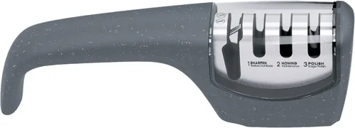 Zyliss Afilador de cuchillos – Herramienta de mano con ranuras para tijeras, cuchillos dentados y cuchillas rectas – Afilar, afilar y pulir