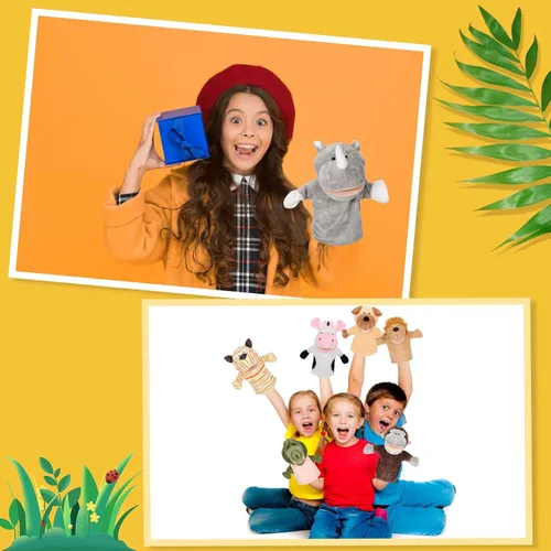 Miniatura 6 de Wettarn Juego de 12 Marionetas de Animales con Boca Activa para Niños, Juguete para Niños y Niñas, para Narración de Historias, Escuela Infantil