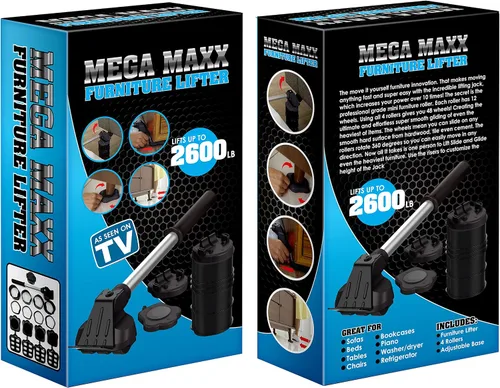 Miniatura 7 de Elevador de muebles resistente con 4 deslizadores para un movimiento fácil y seguro, rodillo para electrodomésticos adecuado para sofás, sofás cama