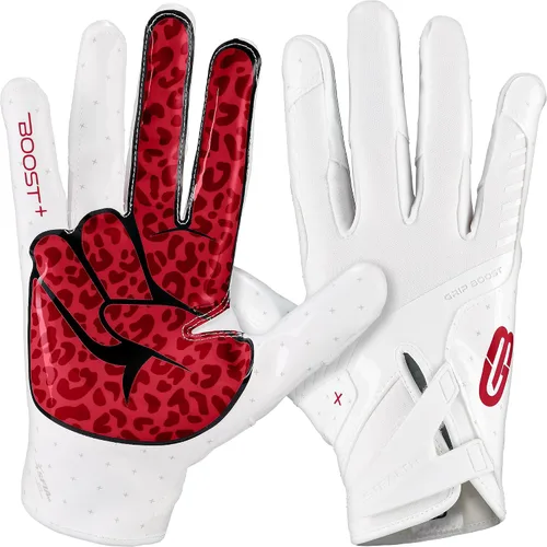 Miniatura 10 de Guantes de fútbol Grip Boost - Peace Stealth 6.0 Boost Plus Tecnología adhesiva - Guantes de fútbol para adultos y jóvenes para receptor abierto