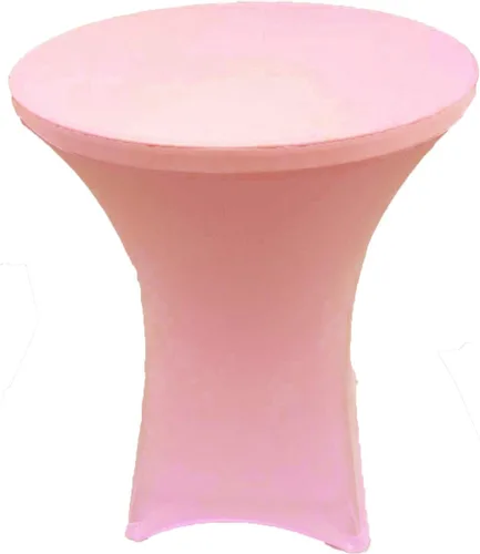Miniatura 2 de Mantel elástico ajustado de elastano para cóctel de 32 x 42 pulgadas, color rosa, para bodas, eventos y fiestas