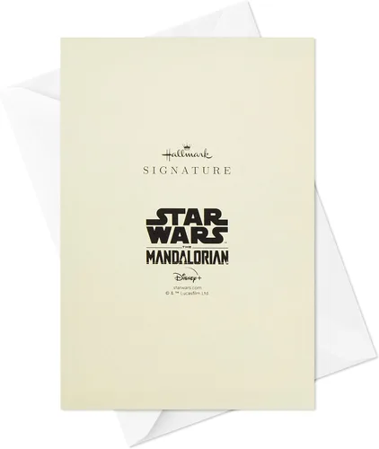Miniatura 6 de Hallmark Star Wars Tarjeta Emergente de Cumpleaños o Felicitaciones (Baby Yoda) Que el 4 te Acompañe, Tarjeta 3D Signature Paper Wonder