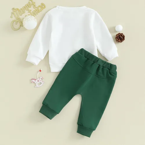 Miniatura 234 de Adobabirl Conjunto de sudadera y pantalones de Halloween para bebé, sudadera y pantalones con parche de calabaza para Halloween, otoño, ropa de bebé
