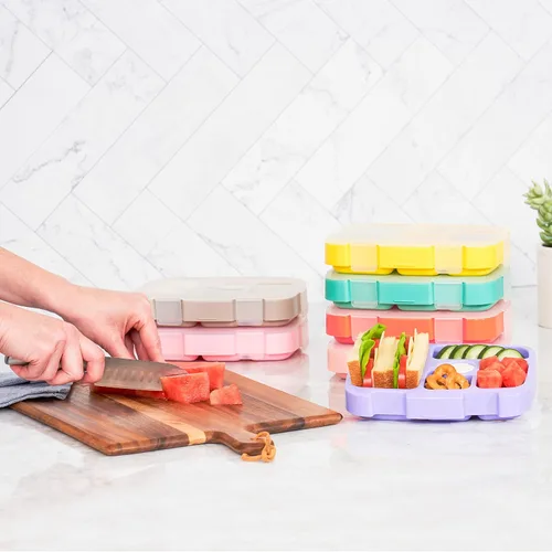 Miniatura 2 de Bentgo® Bandeja Kids para niños con cubierta transparente, reutilizable, sin BPA, recipiente de preparación de comidas de 5 compartimentos con Verde