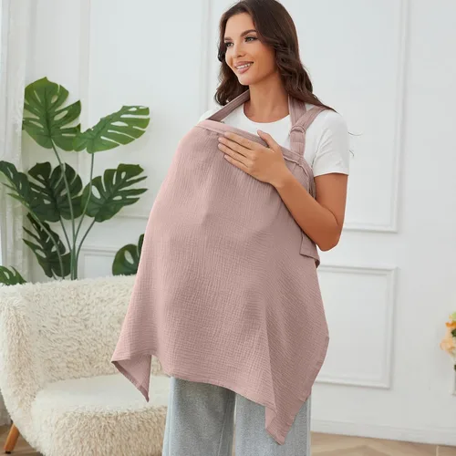 Miniatura 3 de Cobertor de lactancia de muselina para amamantar al bebé, transpirable 100% algodón, cobertor de lactancia con aro rígido para delantal de lactancia
