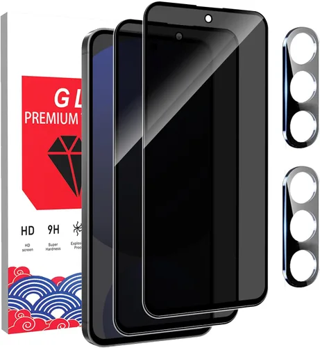 Miniatura 9 de 2 protectores de pantalla de privacidad para Samsung Galaxy A15 5G/4G antiespía + 2 protectores de lente de cámara, vidrio templado antiespías