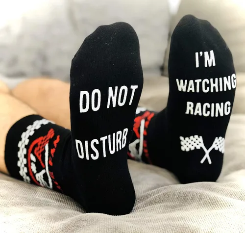 Miniatura 2 de Divertidos calcetines deportivos de longitud completa para aficionados al descanso, para golf, carreras, fútbol, béisbol, baloncesto, hockey