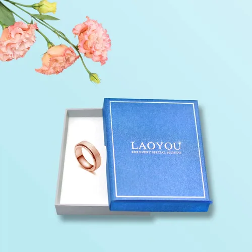 Miniatura 12 de LAOYOU Anillo giratorio para aliviar la ansiedad y la ansiedad para mujer, acero inoxidable de 0.236 pulgadas, con purpurina, para aliviar