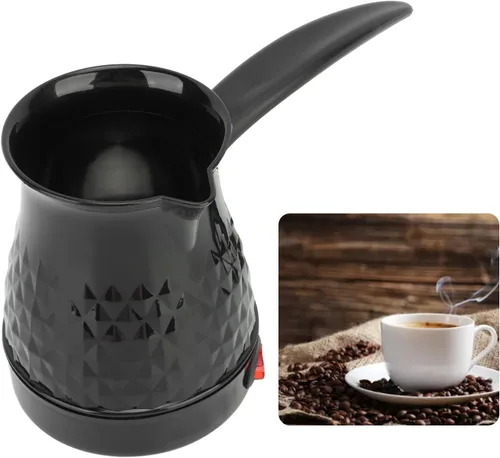 Miniatura 7 de Ejoyous Ejoyous0aeqg3zn5u - Cafetera eléctrica de acero inoxidable de 20.3 fl oz con mango extraíble para el hogar y los viajes, hervidores