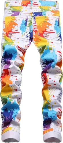 Miniatura 150 de Enrica Pantalones vaqueros estampados casuales para hombre