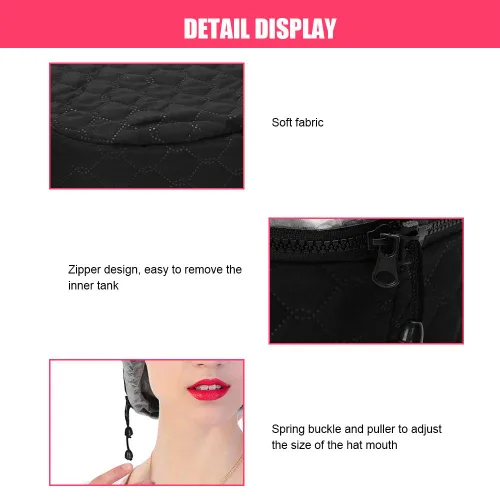Miniatura 4 de Vaporizador para el cabello, sombrero eléctrico para el cuidado del cabello, vapor ajustable para tratamientos capilares, tratamiento térmico