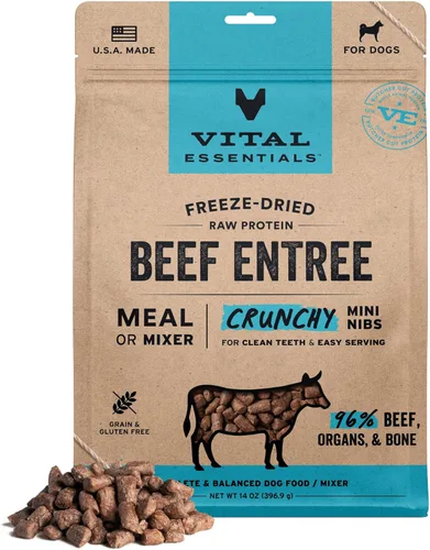 Miniatura 13 de Vital Essentials - Comida para perros liofilizada cruda, trocitos crujientes de pavo mini Comida completa o mezcladora Comida para perros alta