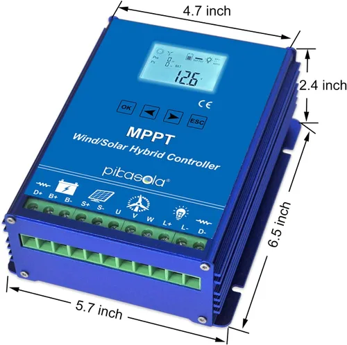 Miniatura 3 de 1400W Fuera de la Red con Controlador Híbrido de Viento y Solar Descargable Auto 12/24V Batería MPPT Carga Impulso Flotante de Máximo 800W Generador