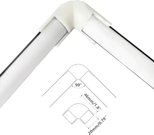 Miniatura 9 de THMOOTHER Tira LED con forma de V de 6.56 pies, resistente a los rayos UV, difusor de canal negro, paquete de 10 perfiles de aluminio con cubierta