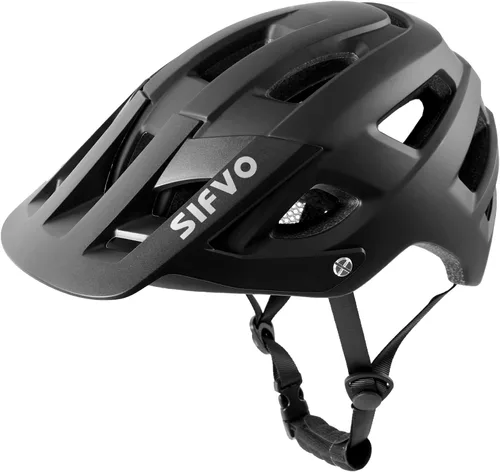 Casco de bicicleta, cascos de bicicleta SIFVO para hombres y mujeres, casco de bicicleta de montaña con visera, cascos para adultos a jóvenes, casco