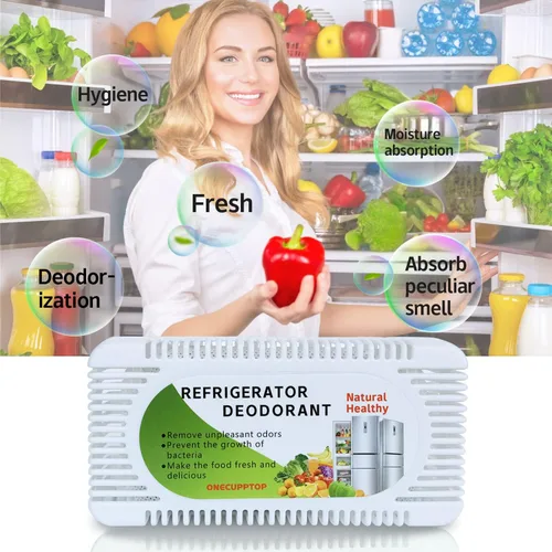 Miniatura 3 de Desodorizador para refrigerador (paquete de 6) - Eliminador de olores para refrigerador y congelador, carbón activado natural, combate los olores