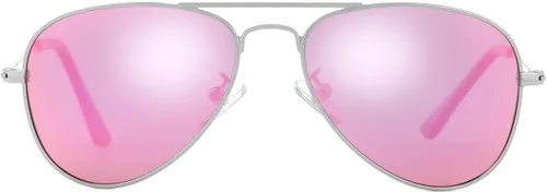Miniatura 108 de Gleyemor Lentes de sol polarizados estilo aviador para niños y niñas, jóvenes, adolescentes, dos tamaños de 1.969 in y 2.047 in