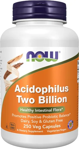 Miniatura 10 de NOW Foods Suplementos, Acidophilus, Dos mil millones, Cepa Verificada, Flora intestinal saludable*, 100 Cápsulas vegetales