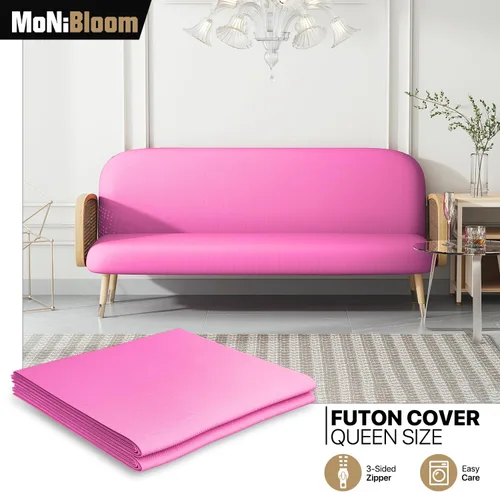 Miniatura 9 de MoNiBloom Funda para futón de tamaño Queen, elástica, sin brazos, funda para sofá sin brazos, protector de muebles, duradera y lavable, con Cereza