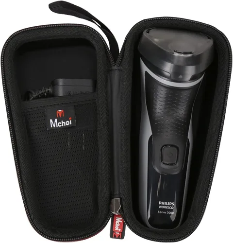 Mchoi Estuche rígido de almacenamiento para afeitadora Norelco 2100 2300 3500 6800 3100 5500 5100 5300 5700 6880 7000 7100 7200 9000, para Braun