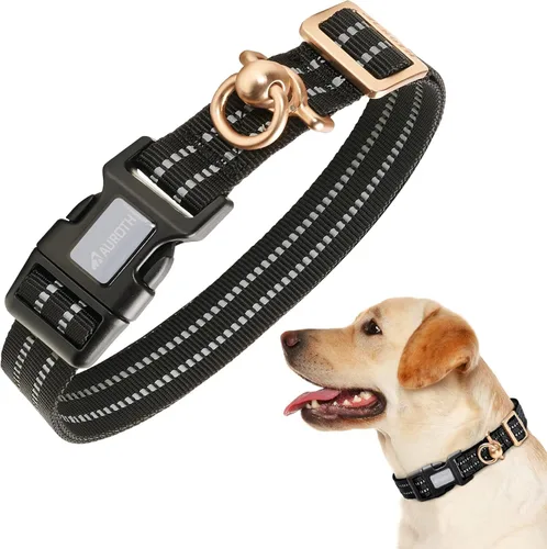 Miniatura 20 de Collar de perro Auroth para perros medianos y grandes, collar de perro reflectante, collares de perro de nylon suave ajustables con resistente army