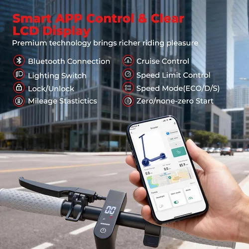 Miniatura 6 de Qlaway 350W Electric Scooter for Adults, Speed Up to 19Mph, Max 15-22 Miles Range, Commuting Scooters with APP Control and Dual Brakes System