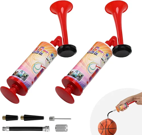 Miniatura 13 de Bocina de aire portátil, BANHAO Bocina de aire de aluminio de ruido fuerte para seguridad de botes, coches, eventos deportivos, bocina de aire