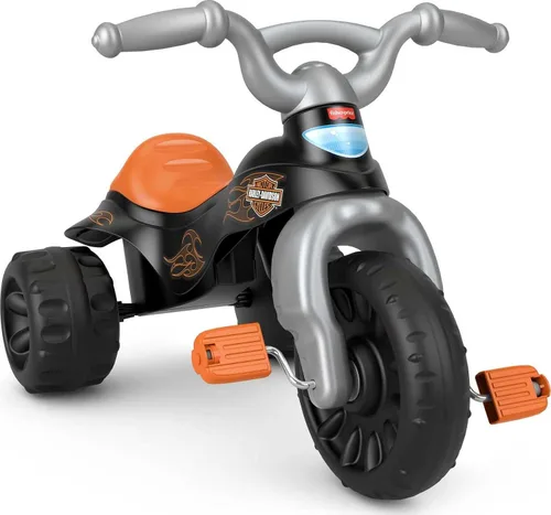 Miniatura 8 de Fisher-Price Triciclo para niños pequeños Barbie Tough Trike, bicicleta de juguete con agarres de manillar y almacenamiento para jugar al aire