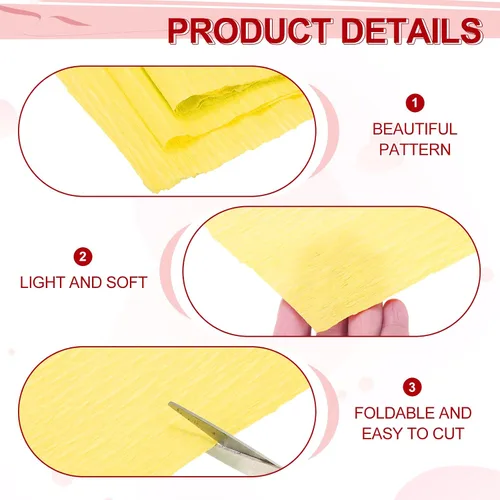 Miniatura 3 de MECCANIXITY Rollo de papel crepé de 7.5 pies de largo 20 pulgadas de ancho para ceremonia de boda, decoración de varios festivales grandes