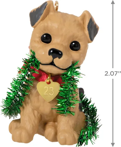 Miniatura 5 de Hallmark Keepsake Adorno de Navidad 2023, Puppy Love Terrier 2023, adorno para perro, regalos para mascotas