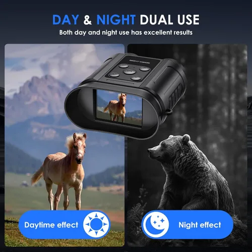Miniatura 4 de Gafas de visión nocturna, prismáticos compactos de visión nocturna, tarjeta de 32GB incluida, captura de foto/video, herramientas al aire libre
