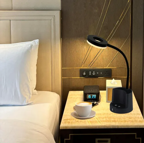 Miniatura 5 de HomeFocus Lámpara de escritorio, lámpara de escritorio LED RGB, lámpara de mesa, luz de lectura y luz nocturna para oficina en casa, negro