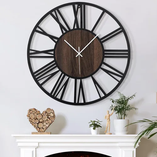 Reloj de Pared Grande para Decoración de Sala de Estar, 16 Pulgadas Sin Tic Tac Silencioso, Operado por Batería Moderno Vintage de Gran Tamaño Reloj