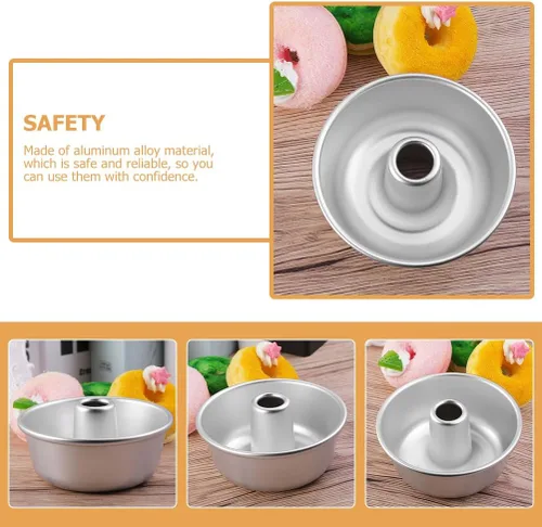 Miniatura 6 de Abaodam molde de donas fabricante de postres ángel comida pastel lata ángel pastel molde molde mini s círculo bandeja hornear hacer hornear