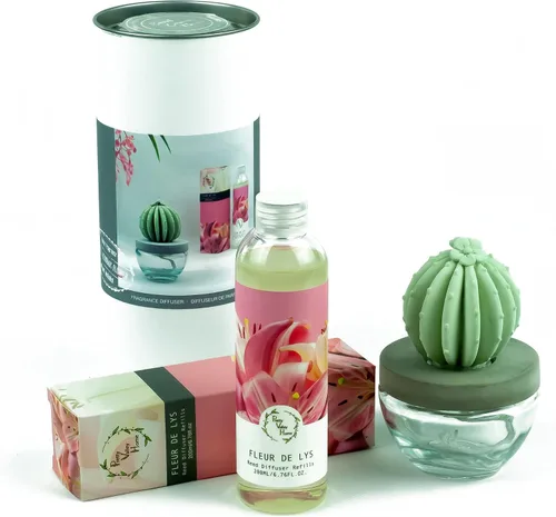Miniatura 25 de Barril Cactus Cerámica Difusor de Fragancia Combo 6.8 fl oz Hermoso