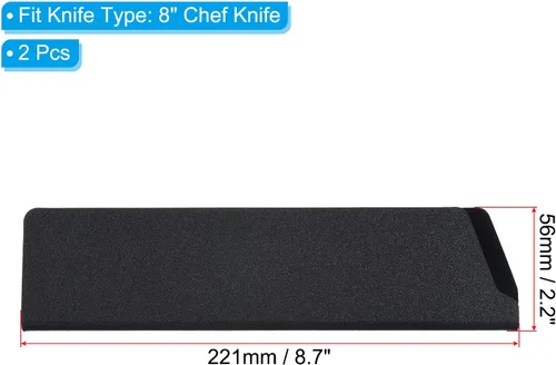 Miniatura 31 de PATIKIL Fundas de plástico ABS para cuchillo de cocina de 10 pulgadas, paquete de 3 cuchillos, protector de filos, protector de cuchilla, funda