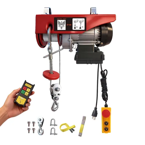 Miniatura 14 de Polipasto eléctrico, cabrestante eléctrico de 880 libras con control remoto inalámbrico, polipasto eléctrico de 110 V con control remoto, motor
