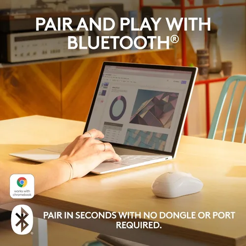 Miniatura 2 de Logitech M240 - Ratón Bluetooth silencioso, inalámbrico, compacto, portátil, seguimiento suave, batería de 18 meses, para Windows, macOS, ChromeOS