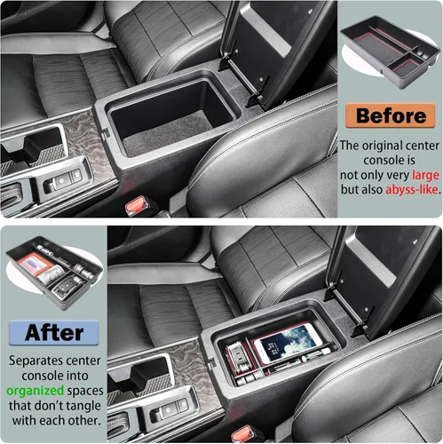 Miniatura 4 de RUNROAD Bandeja Organizadora de Consola Central Compatible con Nissan Altima 2019 2020 2021 2022 2023 2024 2025 Accesorios, Bandeja de Inserción Rojo