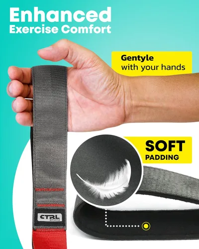 Miniatura 3 de Correa de estiramiento con bucles - Banda de estiramiento no elástica para terapia física, correa de yoga para equipo de estiramiento, bandas