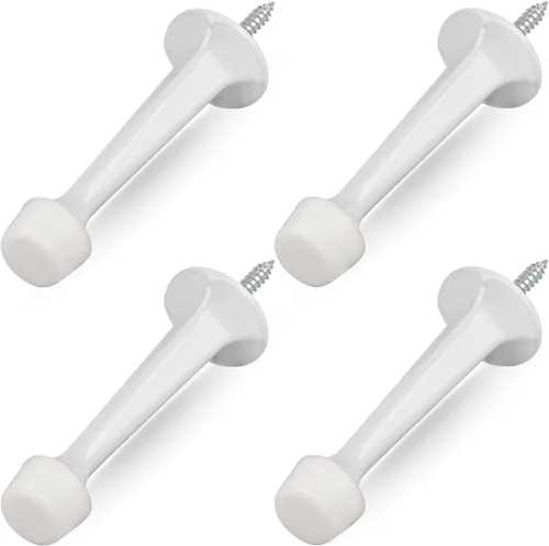 Miniatura 16 de HOMOTEK Paquete de 20 topes de puerta rígidos sólidos resistentes con punta de goma suave, tope de puerta fundido de zinc para proteger la pared